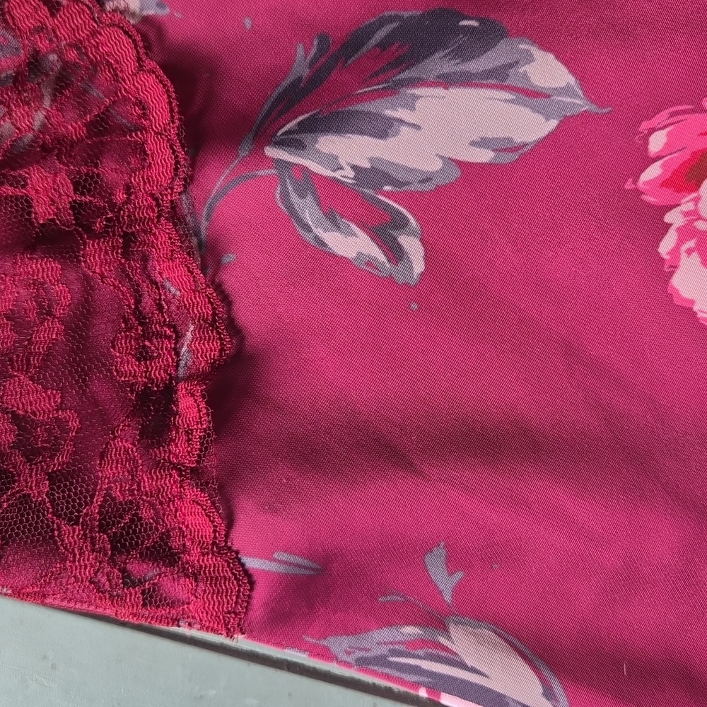 Avec Les Filles Burgandy Dress with Pink And Gray Accents - Picture 7 of 7